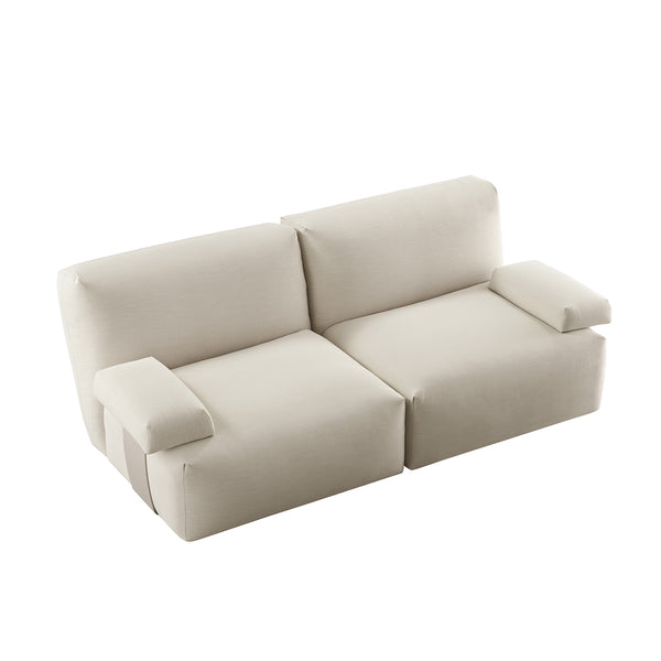 Carlyle Beige Cotton Blend Modular Sofa, 2 - Piece - daals