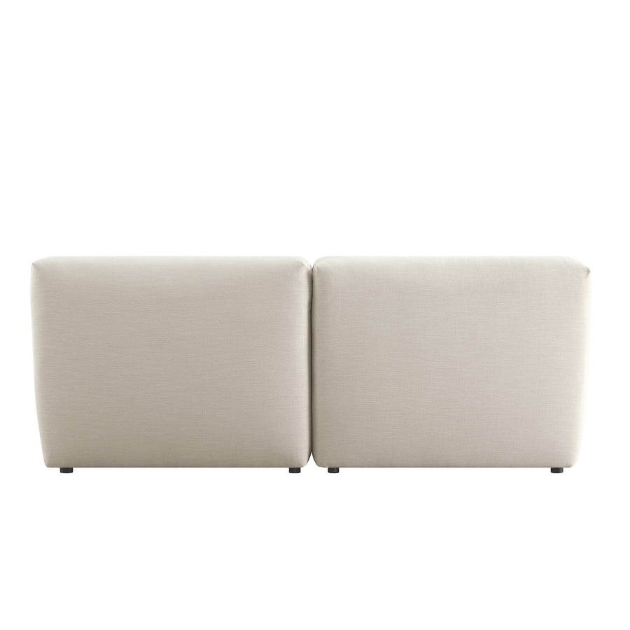 Carlyle Beige Cotton Blend Modular Sofa, 2-Piece