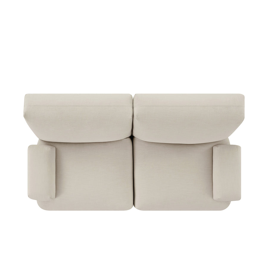 Carlyle Beige Cotton Blend Modular Sofa, 2-Piece