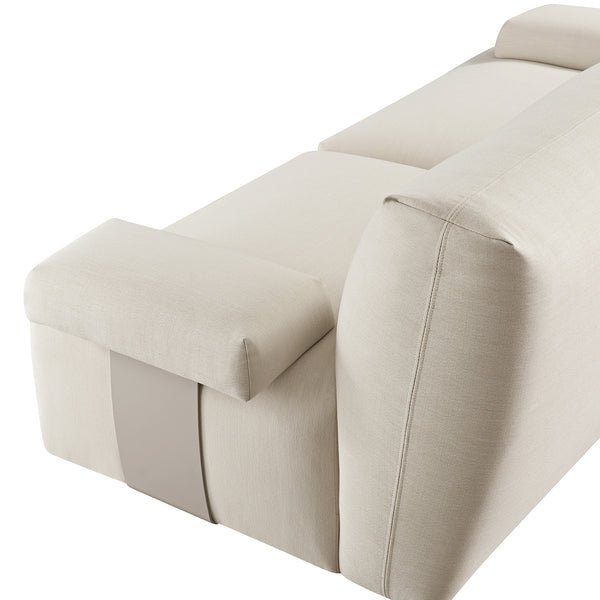 Carlyle Beige Cotton Blend Modular Sofa, 2 - Piece - daals