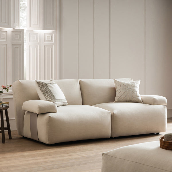Carlyle Beige Cotton Blend Modular Sofa, 2 - Piece - daals