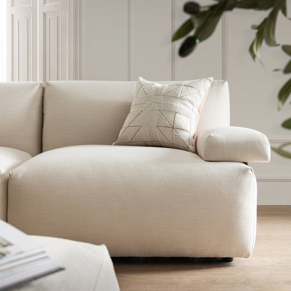Carlyle Beige Cotton Blend Modular Sofa, 2 - Piece - daals