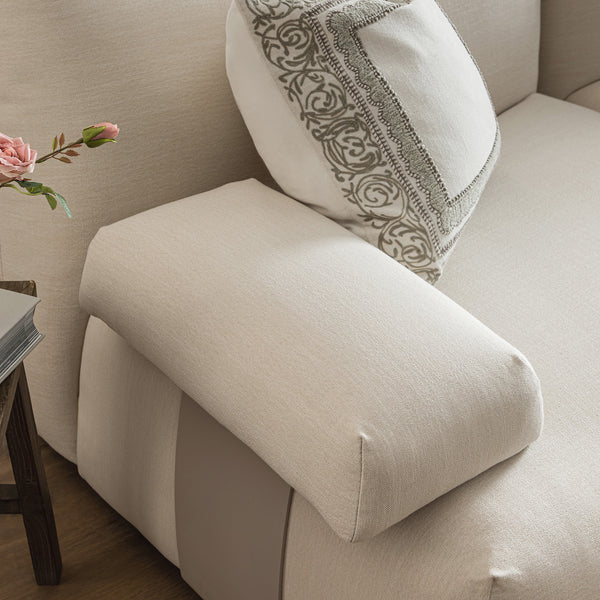 Carlyle Beige Cotton Blend Modular Sofa, 2 - Piece - daals