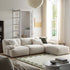 Carlyle Beige Cotton Blend Modular Sofa, 3 - Piece Chaise - daals