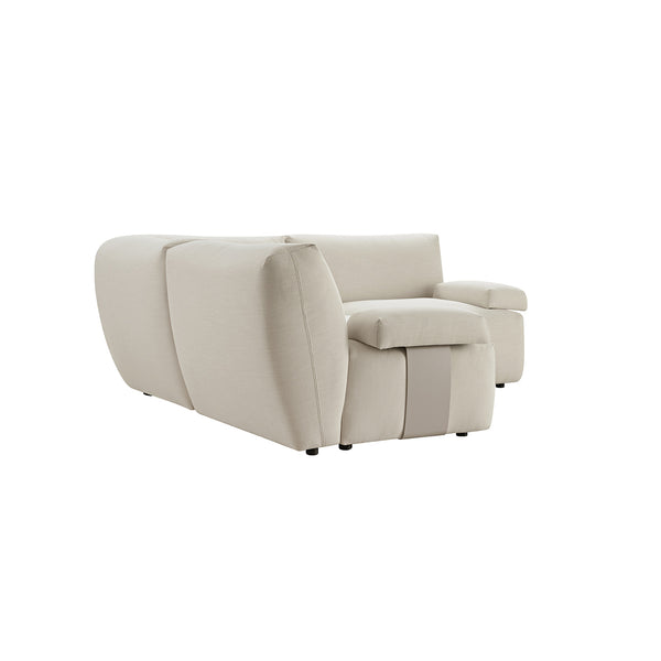 Carlyle Beige Cotton Blend Modular Sofa, Compact Corner Set - daals