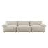 Carlyle Beige Cotton Blend Modular Sofa, 3-Piece