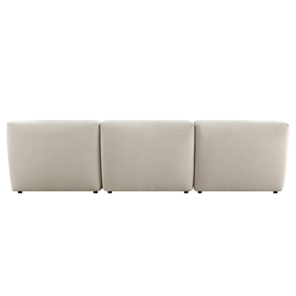 Carlyle Beige Cotton Blend Modular Sofa, 3-Piece
