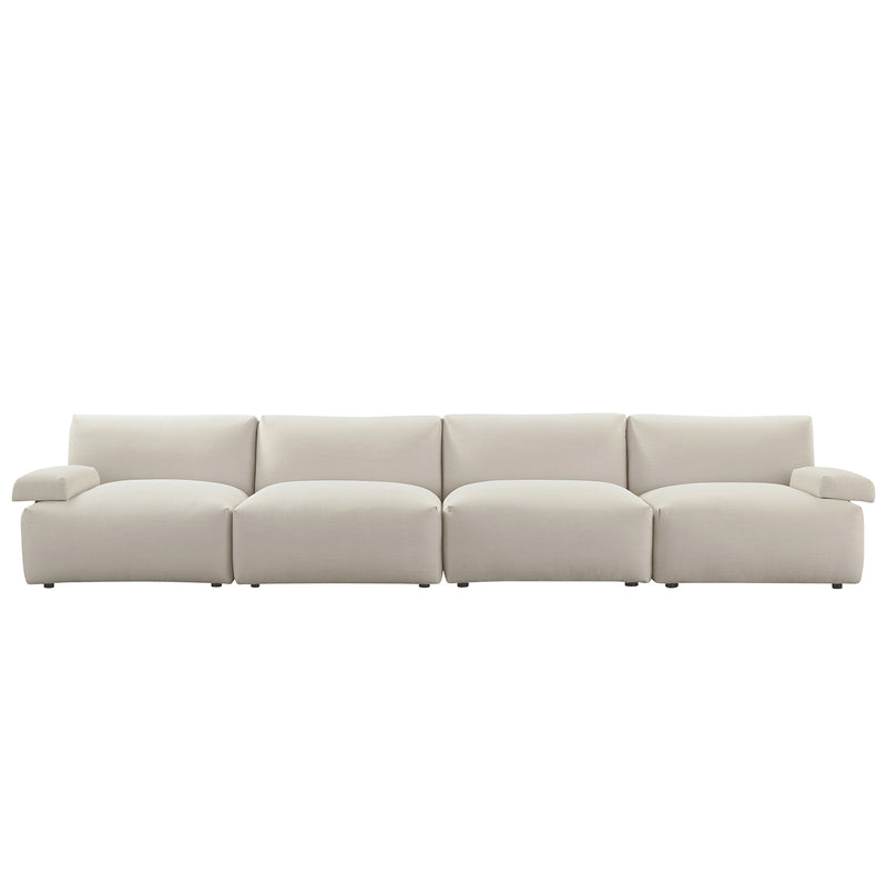 Carlyle Beige Cotton Blend Modular Sofa, 4 - Piece - daals