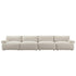 Carlyle Beige Cotton Blend Modular Sofa, 4-Piece