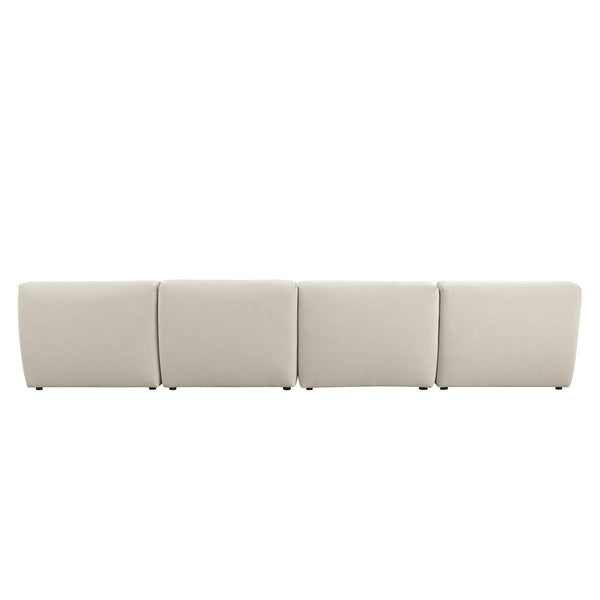 Carlyle Beige Cotton Blend Modular Sofa, 4-Piece