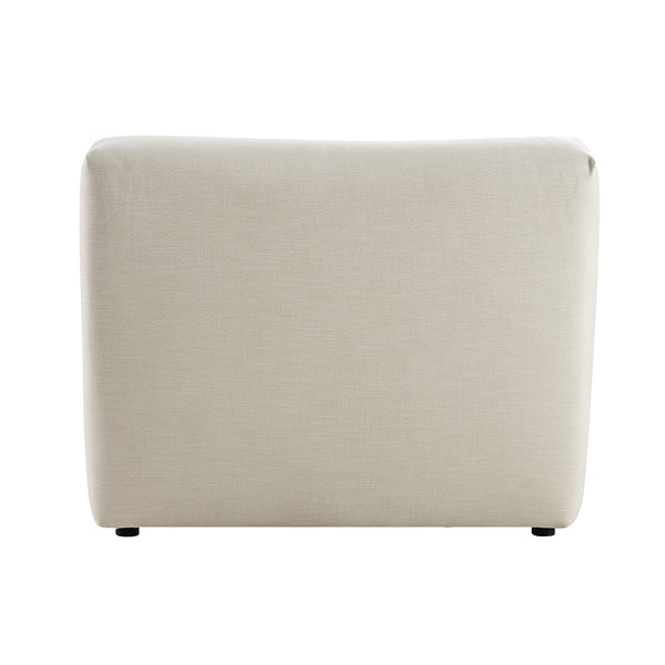 Carlyle Beige Cotton Blend Modular Sofa, Side Seat