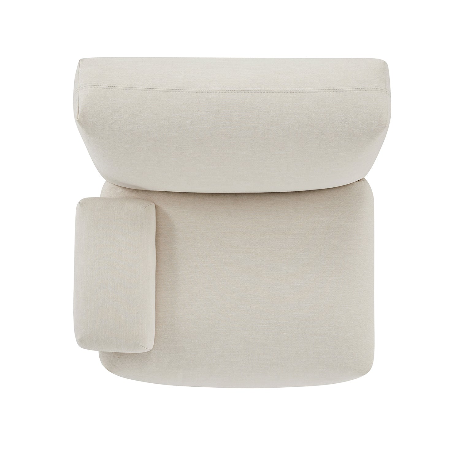 Carlyle Beige Cotton Blend Modular Sofa, Side Seat