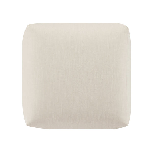 Carlyle Beige Cotton Blend Modular Sofa, Stool