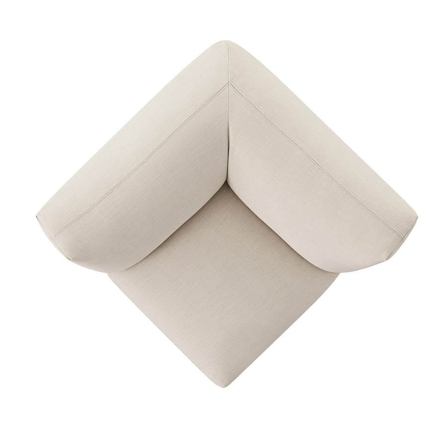 Carlyle Beige Cotton Blend Modular Sofa, Corner Seat