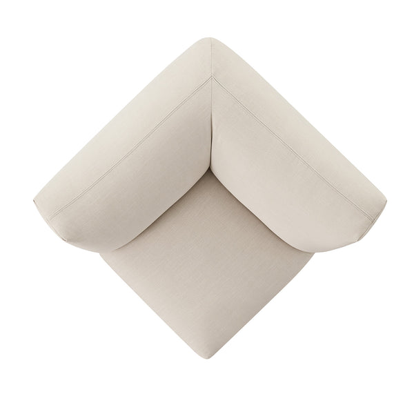 Carlyle Beige Cotton Blend Modular Sofa, Corner Seat