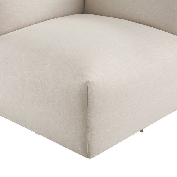 Carlyle Beige Cotton Blend Modular Sofa, Corner Seat
