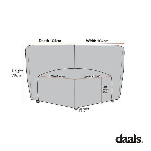Carlyle Beige Cotton Blend Modular Sofa, Corner Seat