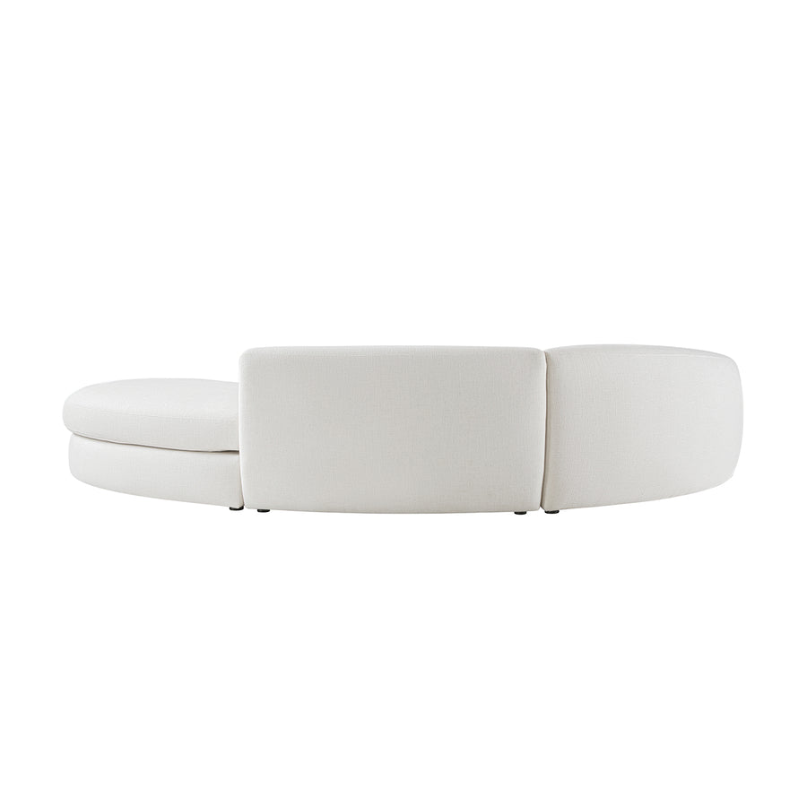 Rubens Beige Linen 3-Piece Right Chaise Modular Sofa - daals