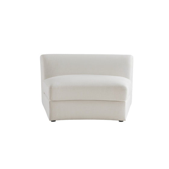 Rubens Beige Linen Blend Modular Sofa, Armless Seat