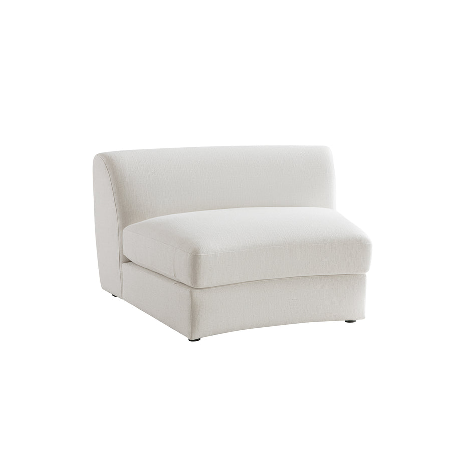 Rubens Beige Linen Blend Modular Sofa, Armless Seat - daals