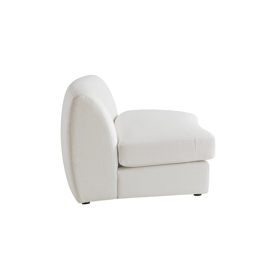 Rubens Beige Linen Blend Modular Sofa, Armless Seat - daals