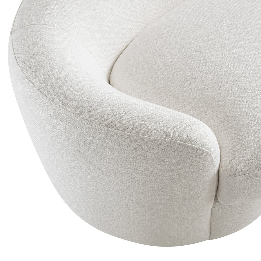 Rubens Beige Linen Blend 2-Piece Curved Modular Sofa - daals