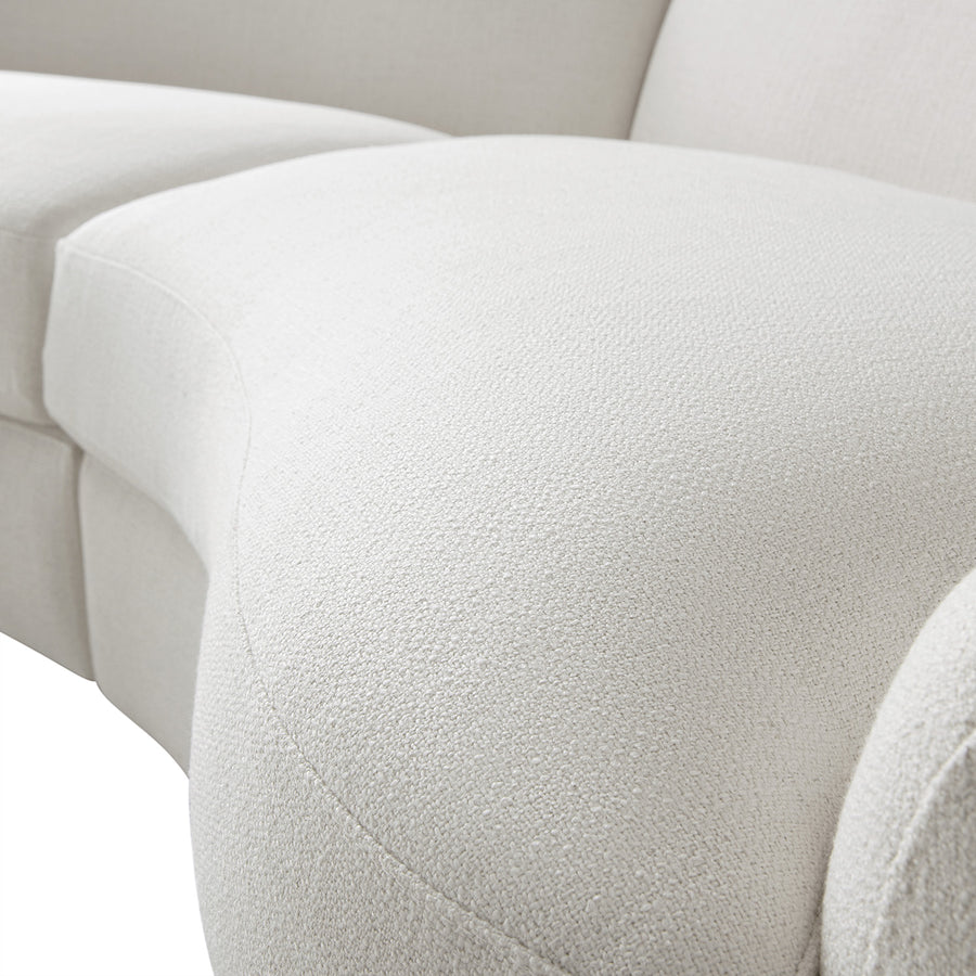 Rubens Beige Linen Blend 2-Piece Curved Modular Sofa - daals
