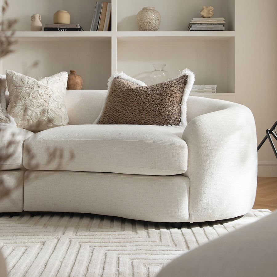 Rubens Beige Linen Blend 2-Piece Curved Modular Sofa - daals