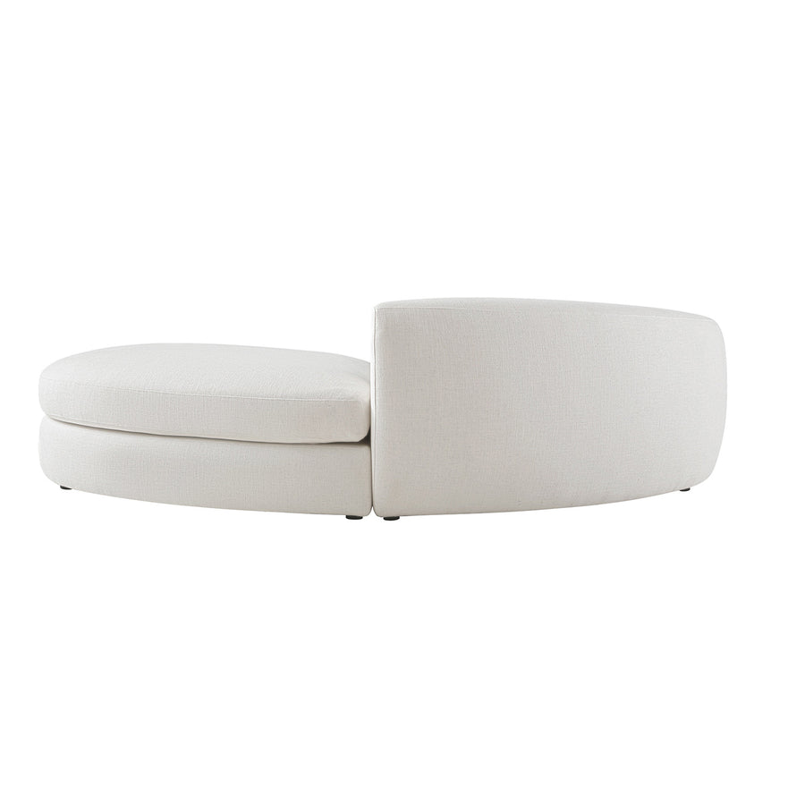 Rubens Beige Linen Blend 2-Piece Right Chaise Modular Sofa - daals