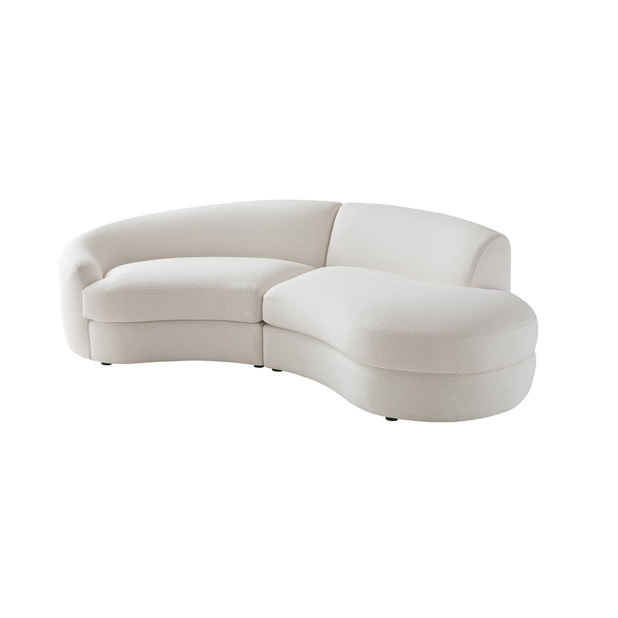 Rubens Beige Linen Blend 2-Piece Right Open Modular Sofa - daals
