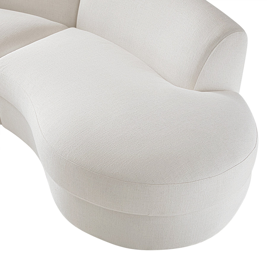 Rubens Beige Linen Blend 2-Piece Right Open Modular Sofa - daals