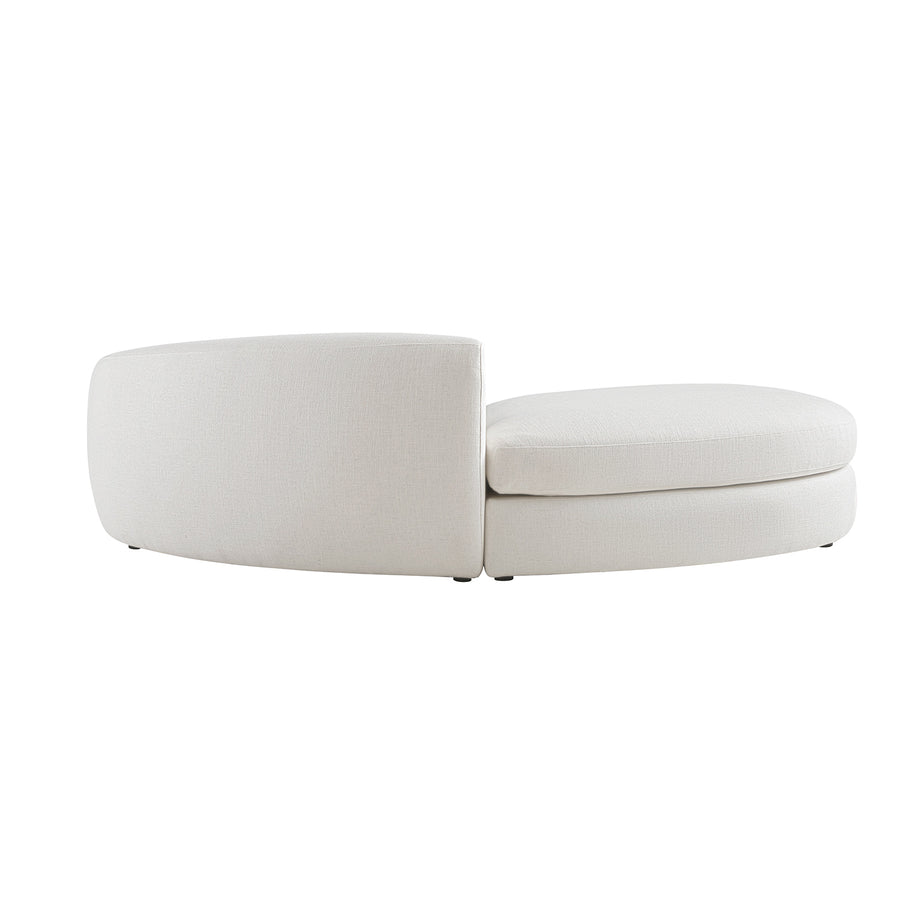 Rubens Beige Linen Blend 2-Piece Left Chaise Modular Sofa - daals