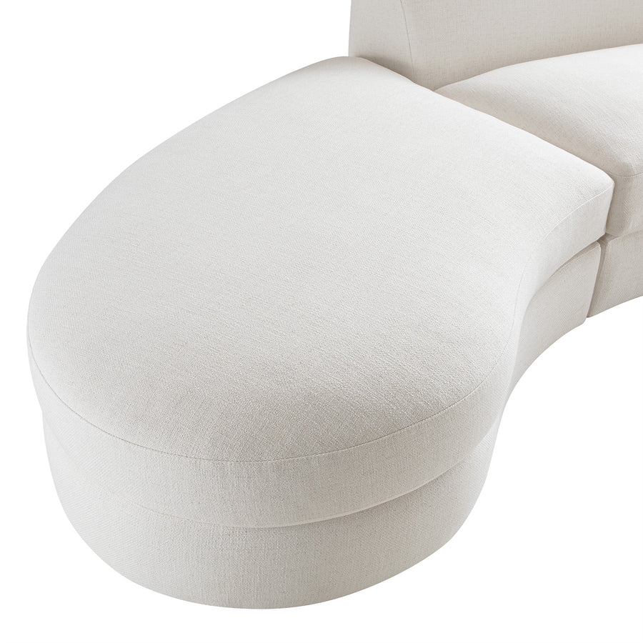 Rubens Beige Linen Blend 2-Piece Left Chaise Modular Sofa - daals
