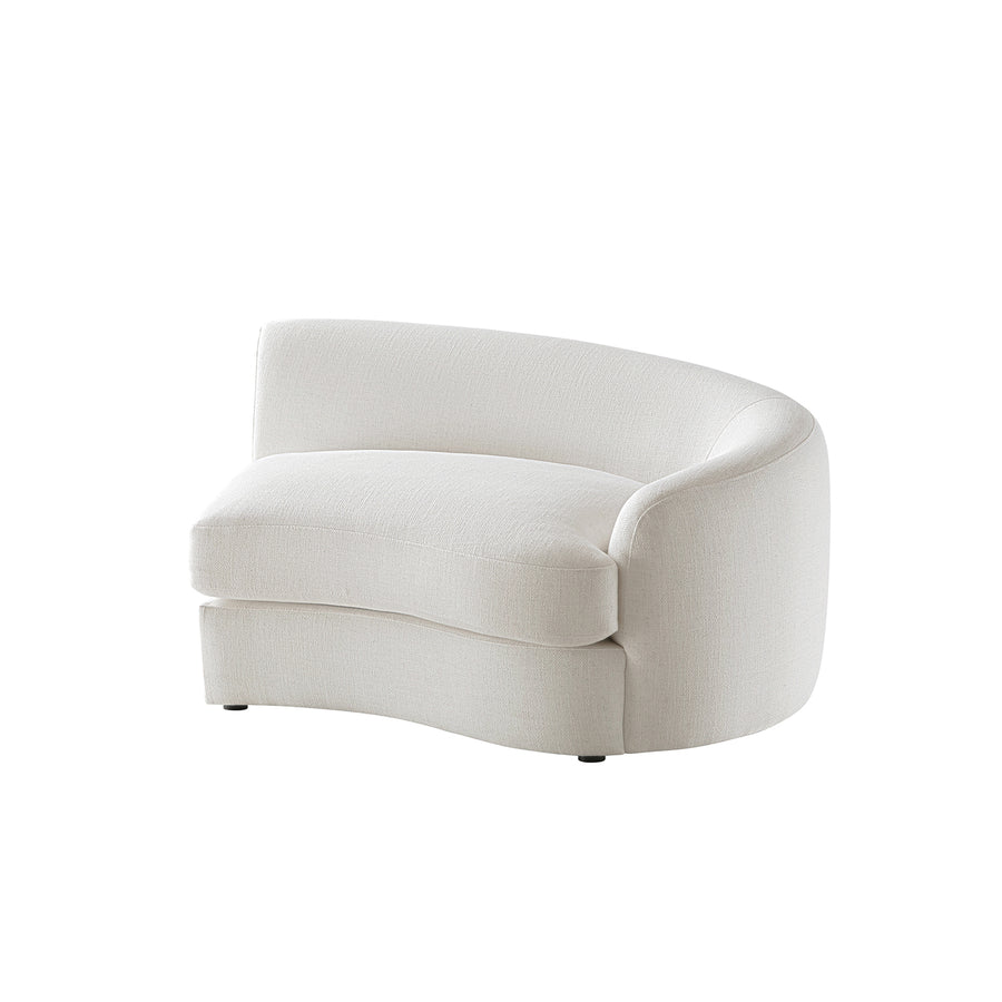 Rubens Beige Linen Blend Modular Sofa, Right Arm Seat - daals