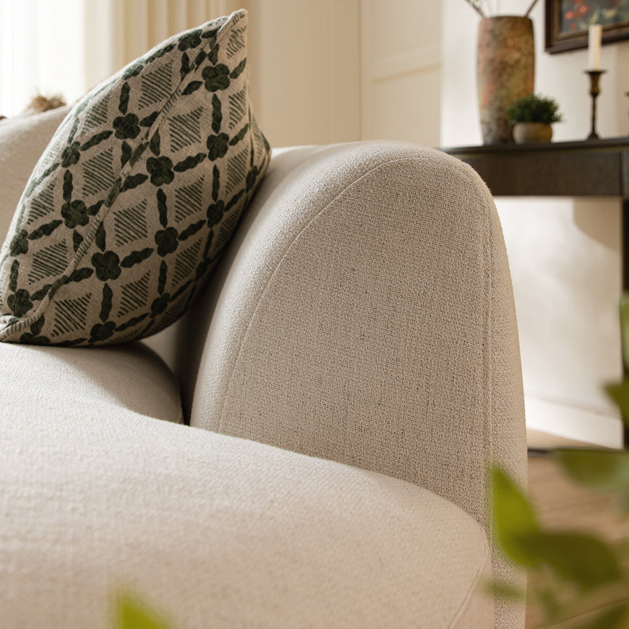 Rubens Beige Linen Blend 2-Piece Armless Modular Sofa - daals