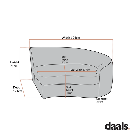 Rubens Beige Linen Blend Modular Sofa, Right Arm Seat