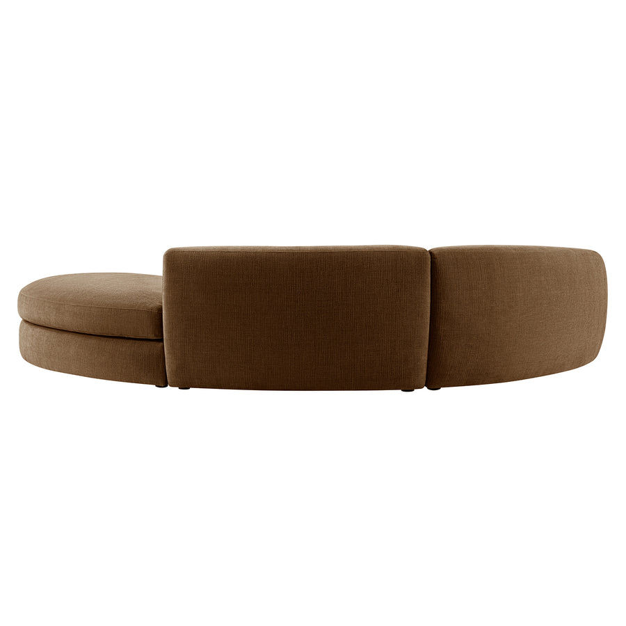 Rubens Tobacco Weave 3-Piece Right Chaise Modular Sofa - daals