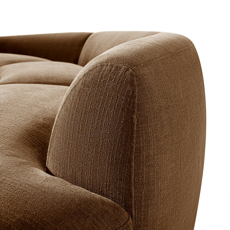 Rubens Tobacco Weave 3-Piece Right Open Modular Sofa - daals