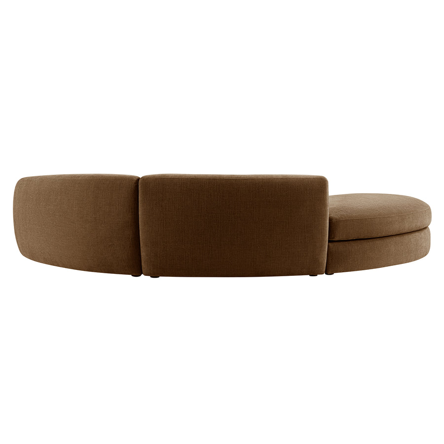 Rubens Tobacco Weave 3-Piece Left Chaise Modular Sofa - daals
