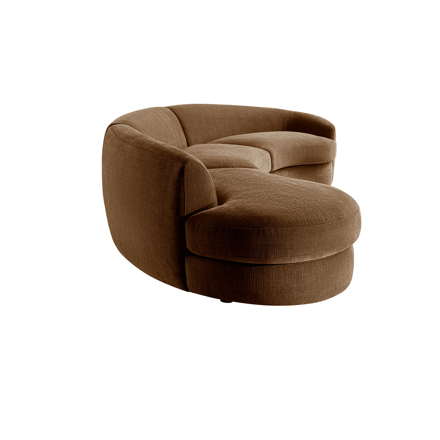 Rubens Tobacco Weave 3-Piece Left Open Modular Sofa - daals
