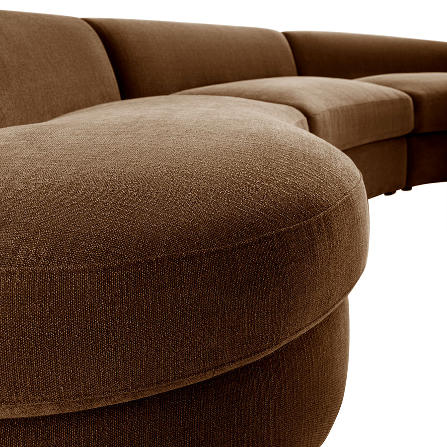 Rubens Tobacco Weave 3-Piece Left Open Modular Sofa - daals