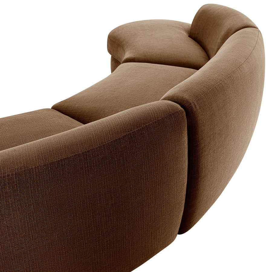 Rubens Tobacco Weave 3-Piece Left Open Modular Sofa - daals