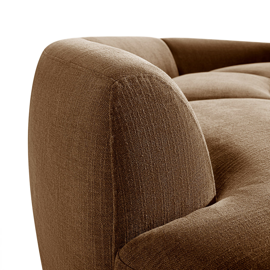 Rubens Tobacco Weave 3-Piece Left Open Modular Sofa - daals