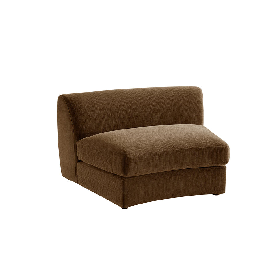 Rubens Tobacco Weave Modular Sofa, Armless Seat - daals