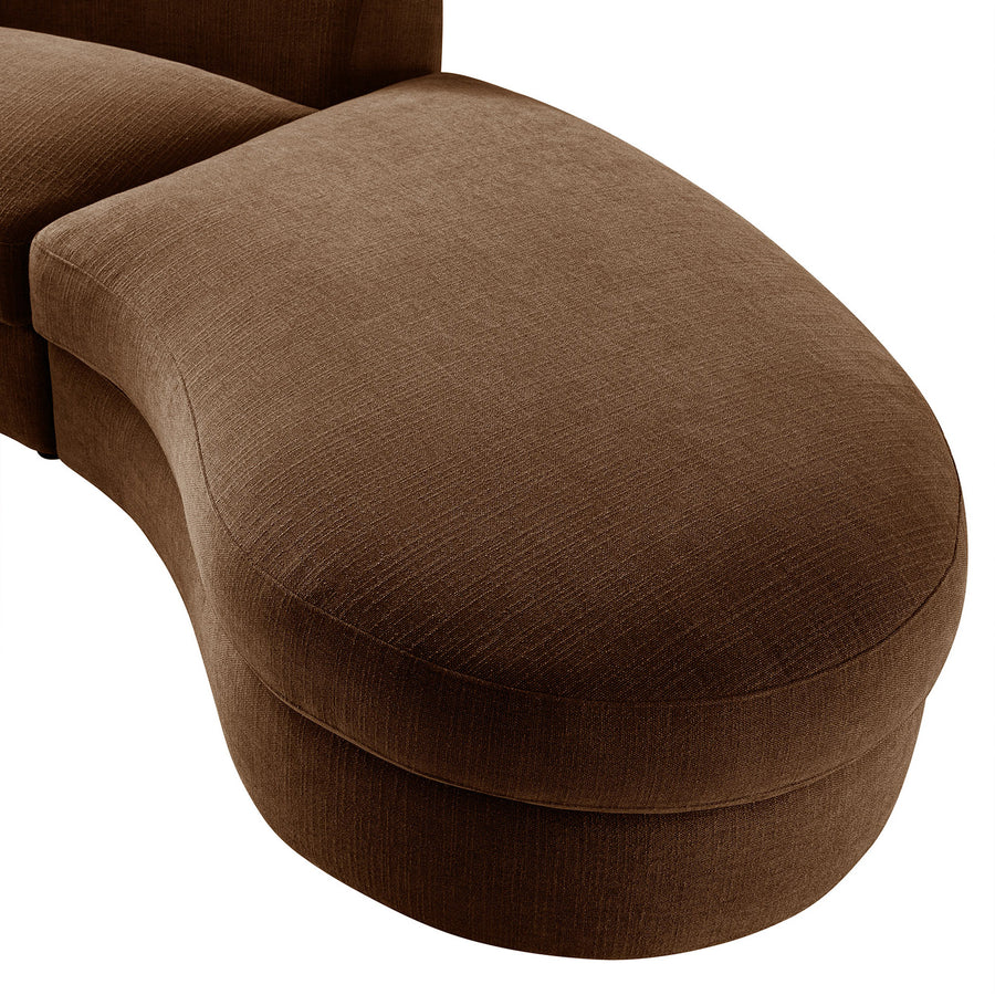 Rubens Tobacco Weave 2-Piece Right Chaise Modular Sofa - daals