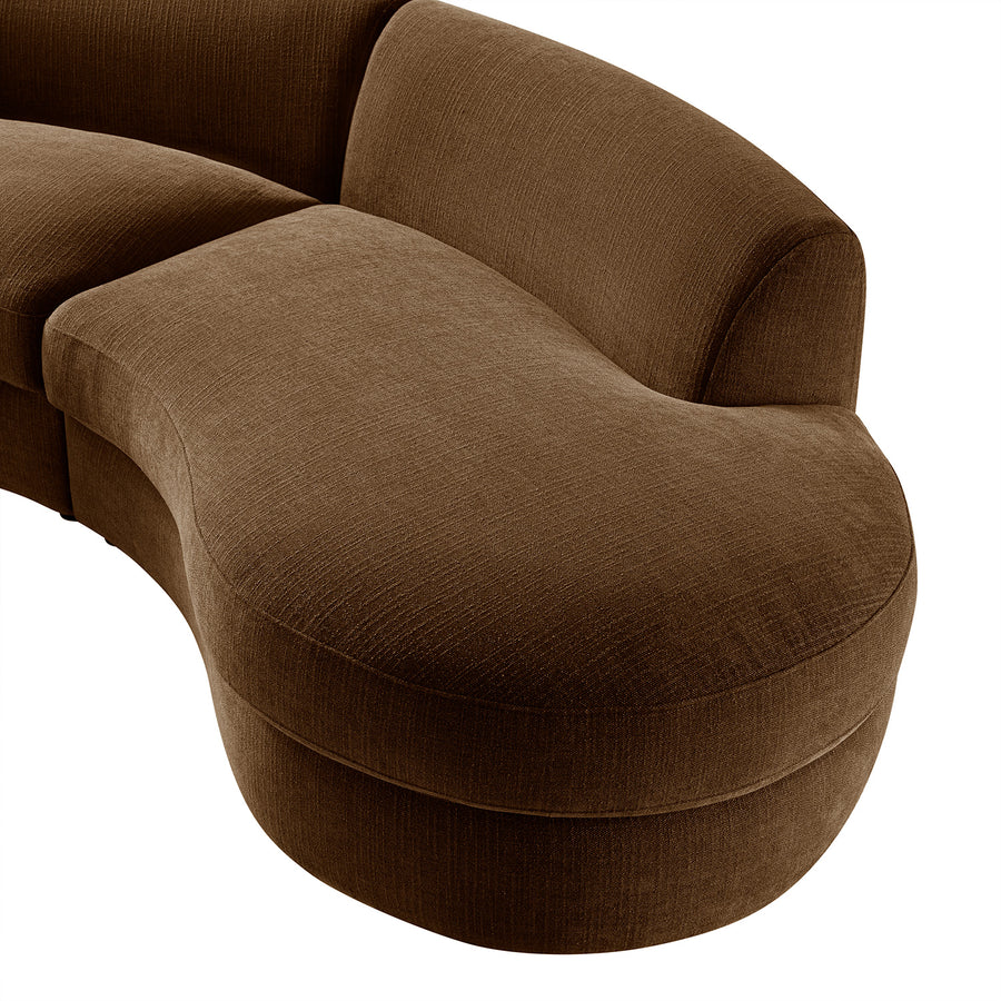 Rubens Tobacco Weave 2-Piece Right Open Modular Sofa - daals