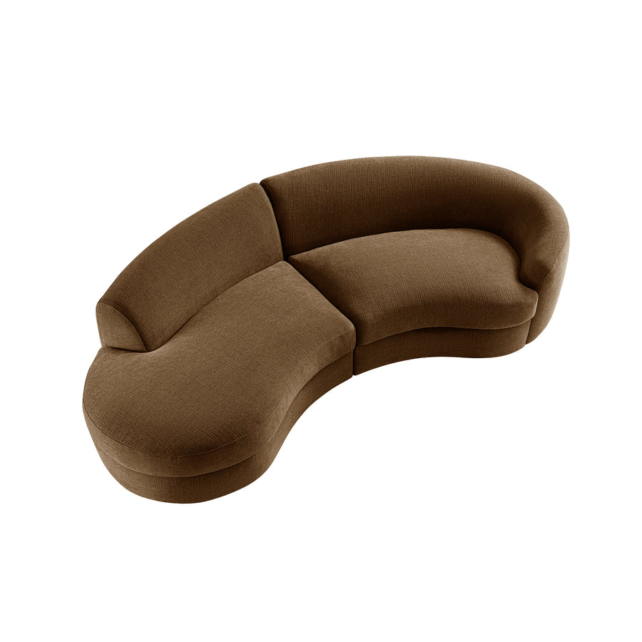 Rubens Tobacco Weave 2-Piece Left Open Modular Sofa - daals