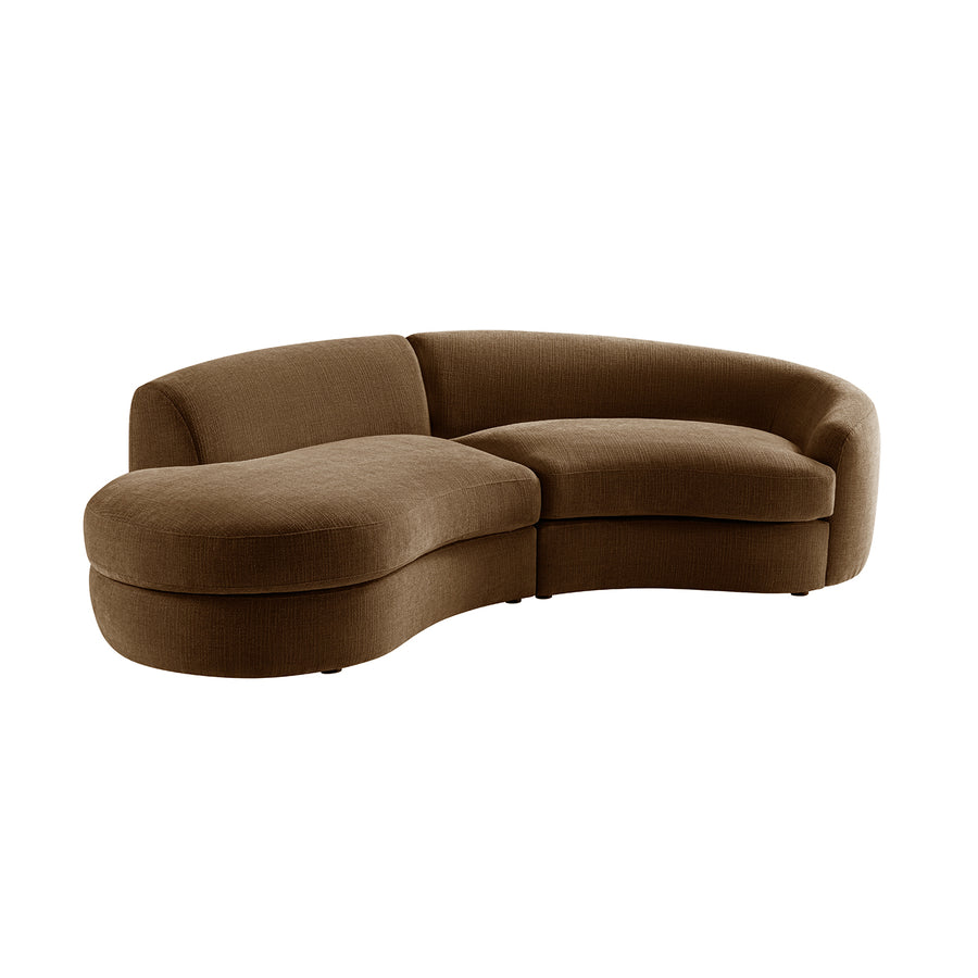Rubens Tobacco Weave 2-Piece Left Open Modular Sofa - daals