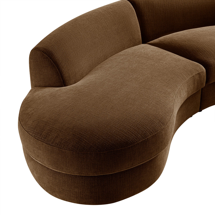 Rubens Tobacco Weave 2-Piece Left Open Modular Sofa - daals