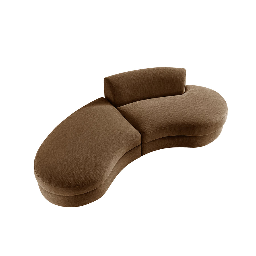 Rubens Tobacco Weave 2-Piece Left Chaise Right Open-End Modular Sofa - daals